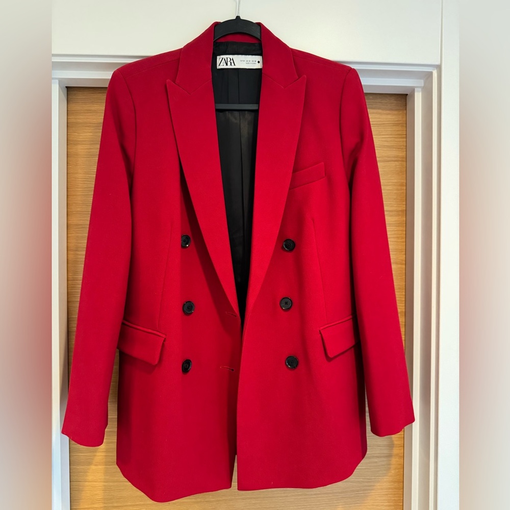 Zara Vibrant Red Blazer